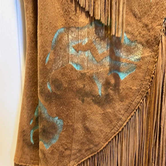 Hand painted Suede Vest - Picture 9 of 11